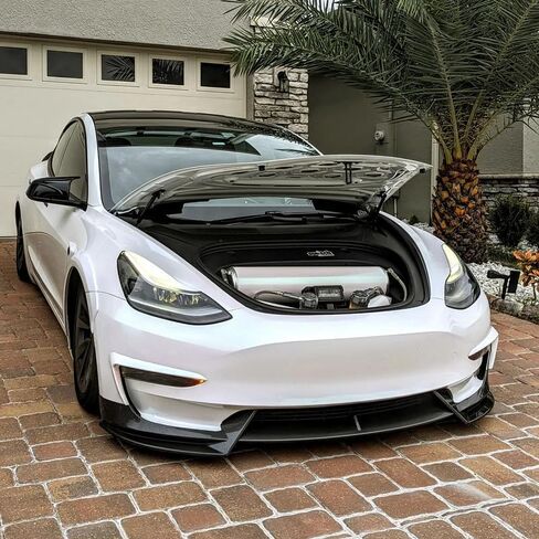 Front Lip Spoiler for Tesla Model 3 2017-2023 Front Bumper Splitter Body kit Mods Accessories (Glossy Black) in Saudi Arabia