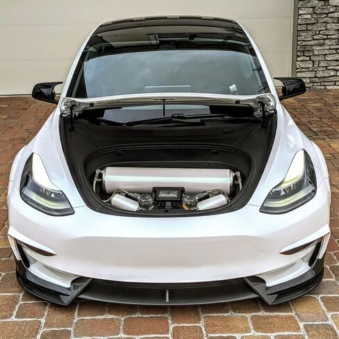 Front Lip Spoiler for Tesla Model 3 2017-2023 Front Bumper Splitter Body kit Mods Accessories (Glossy Black) in Saudi Arabia