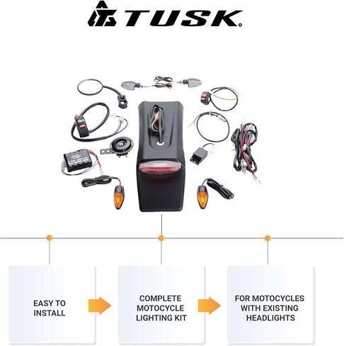 Tusk Motorcycle Enduro Lighting Kit with Handguard Turn Signals with Taillight with Flag Style Handguards For HONDA CRF250X 2004-2009,2012-2013,2015-2017 in Saudi Arabia