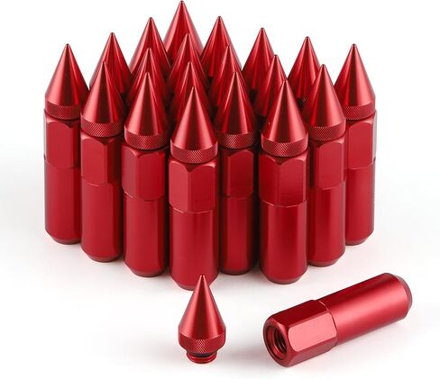 SINGARO 20PCS M12X1.25 مكسرات العروة العجلة ، غطاء محدد موالف موافق 60 ملم عجلات الألومنيوم الحافات العروة (أسود) in Kuwait