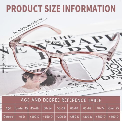 Bifocal Reading Glasses for Women Blue Light Blocking Clear Top Bifocal Computer Readers with Spring Hinges in Saudi Arabia