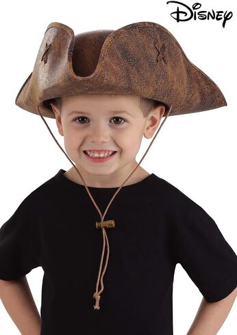 Disney Boy's Pirates of the Caribbean Jack Sparrow Toddler Hat - Tricorn Shape, Officially Licensed in Saudi Arabia