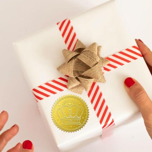 WADORN 100Pcs Football Gold Foil Stickers, 2 Inch Rugby Ball Gold Embossed Envelopes Seals Football Round Self Adhesive Embossed Seal Labels for DIY Crafts Sport Party Invitations Greeting Cards in Kuwait