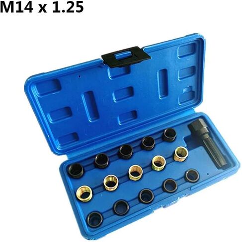 16pcs 14mm Spark Pl-ug rethread Kit Reamer Tap Repair M14x1.25 Cylinder Head لإصلاح أدوات السيارة Auto Auto in Saudi Arabia