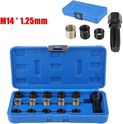 16pcs 14mm Spark Pl-ug rethread Kit Reamer Tap Repair M14x1.25 Cylinder Head لإصلاح أدوات السيارة Auto Auto in Saudi Arabia