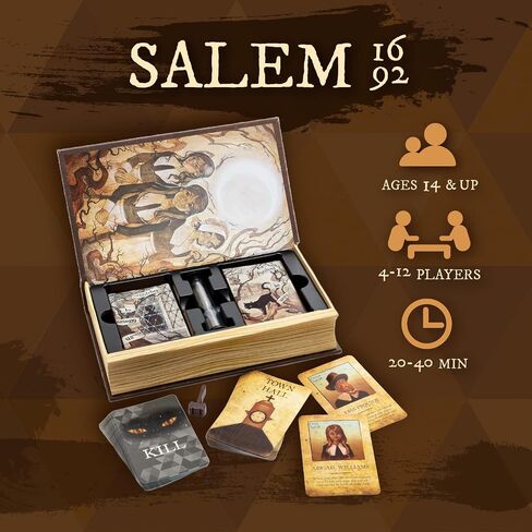 Facade Dark Cites Series Board Game of Strategy, Deceit, and Luck - Card Game for Teens Adults and Family - Deluxe Salem 1692 in Kuwait