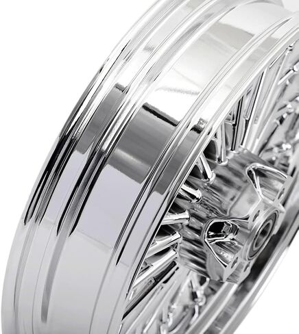 TOFR 21x3.5 Front 18x3.5 Rear Rims Wheels Tubeless 36 Fat Spokes Tubeless For Harley FL Touring FLHR Road King FLTR Road Glide FLHT Electra Glide FLHX Street Glide 1984-2008 Chrome in Saudi Arabia