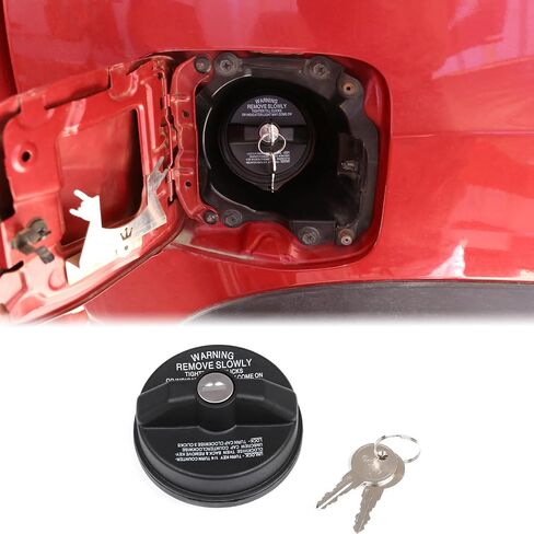 Aunginsy Fuel Tank Cap Replacement Anti-theft Lock Cap Compatible with Toyota Tacoma 2016-2023 Car Door Fuel Tank Cover W/Lock Gas Cap Tank Trim Cover Fuel Filler Door Protector with Lock Accessories in Saudi Arabia