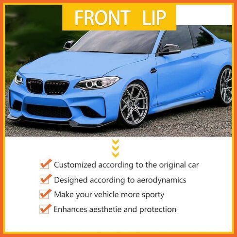 Front Bumper Lip Compatibility with 2019-2021 F87 M2 CS Style Front Chin Diffuser Lip Air Dam Splitter Spoiler (Carbon Fiber Style) in Kuwait