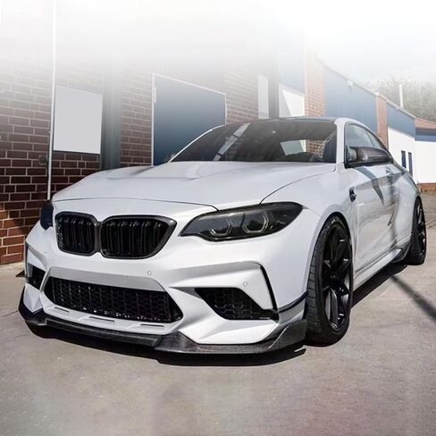 Front Bumper Lip Compatibility with 2019-2021 F87 M2 CS Style Front Chin Diffuser Lip Air Dam Splitter Spoiler (Carbon Fiber Style) in Kuwait