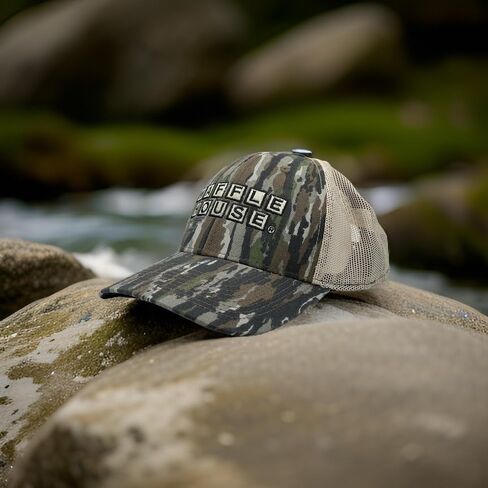 Realtree Color Camo Waffle House Embroidery Logo Hat | Adjustable Velcro Backing Cap | Limited Edition for Men and Women in Saudi Arabia