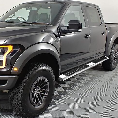 Running Boards Compatible with Ford F150 Supercrew Cab 2015-2024, Side Steps Fit for F250 F350 Super Duty Crew Cab 2017-2024, 6.5" Wide Stainless Steel Step Bars in Saudi Arabia