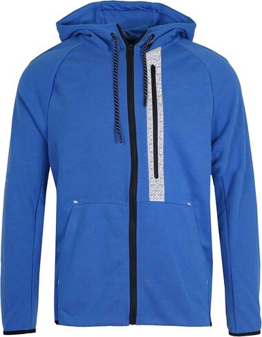 Galaxy by Harvic Men Ful Full zip Tech Fleece Hoodie و Jogger المكون من قطعتين مع تصميم تقليم عاكس in Kuwait