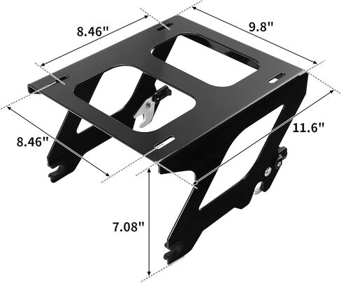 TCT-MOTORPARTS Black Detachable Solo Mount Rack Fit for Harley Softail Deluxe Heritage Classic Street Bob Standard FLDE, FLHC, FLHCS, FLSL, FXBB 2018-2025 in Saudi Arabia