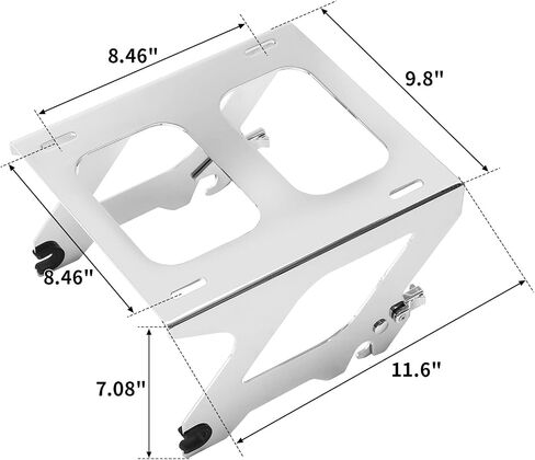 TCT-MOTORPARTS Black Detachable Solo Mount Rack Fit for Harley Softail Deluxe Heritage Classic Street Bob Standard FLDE, FLHC, FLHCS, FLSL, FXBB 2018-2025 in Saudi Arabia