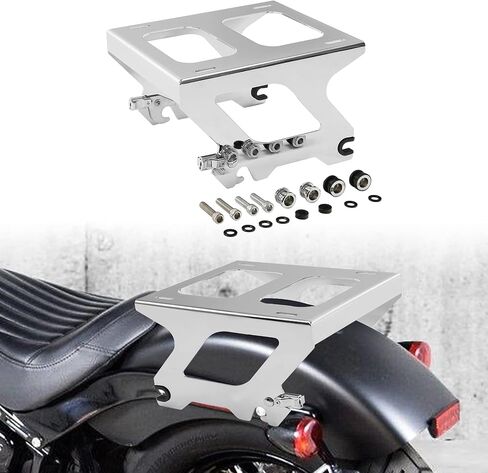 TCT-MOTORPARTS Black Detachable Solo Mount Rack Fit for Harley Softail Deluxe Heritage Classic Street Bob Standard FLDE, FLHC, FLHCS, FLSL, FXBB 2018-2025 in Saudi Arabia