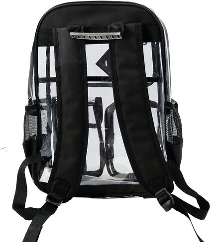 Clear Backpack for School Heavy Duty PVC Transparent Bag See Through Bookbag for Stadium Approved Women Girls(Cute, Turquoise) in Kuwait