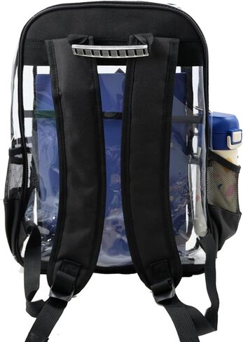 Clear Backpack for School Heavy Duty PVC Transparent Bag See Through Bookbag for Stadium Approved Women Girls(Cute, Turquoise) in Kuwait