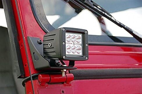 Rough Country Lower Windshield Cube Mounts for 87-95 Jeep Wrangler YJ - 70510 in Saudi Arabia
