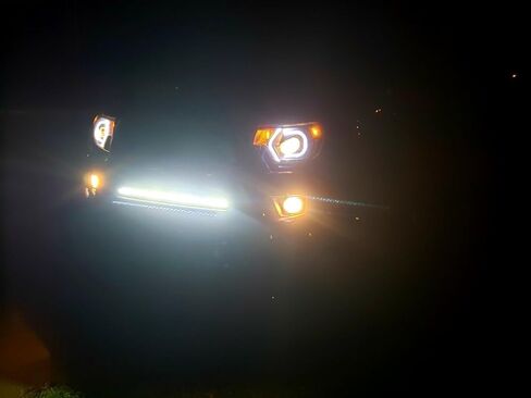 iJDMTOY Lower Grille Mount 30-Inch LED Light Bar Compatible with 2005-2015 Toyota Tacoma, Includes (1) 150W High Power CREE LED Lightbar, Bumper Opening Mount Brackets & On/Off Switch Wiring Kit in Kuwait