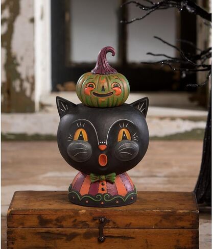 Bethany Lowe Halloween Duo Black Jack and Kinny Green Container, Resin, JP3026 in Saudi Arabia