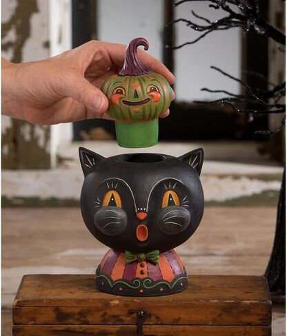 Bethany Lowe Halloween Duo Black Jack and Kinny Green Container, Resin, JP3026 in Saudi Arabia
