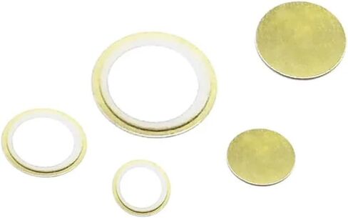 10PCS Piezo Elements Buzzer Sounder Sensor Trigger Drum Disc Copper Piezo Speaker 12MM 15MM 20MM 27MM 35MM 50MM Piezoelectric(18mm Brass) in Saudi Arabia