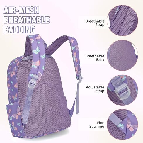 3in1 School Backpacks for Girls, kids Bookbag Set with Lunch Box and Pencil Case Laptop Backpack for Women, Elementary Middle School Bags (Pink Stripe Flamingo) in Saudi Arabia