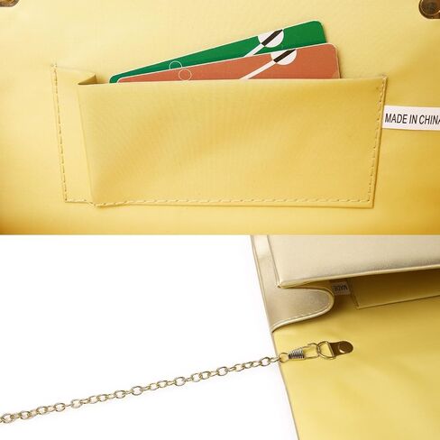 Women Evening Bag Leather Clutch for Women Women Evening Handbag مع سلسلة قابلة للفصل ، مثالية لحفل الزفاف والحفلات وحفلة موسيقية in Kuwait