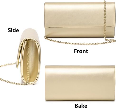 Women Evening Bag Leather Clutch for Women Women Evening Handbag مع سلسلة قابلة للفصل ، مثالية لحفل الزفاف والحفلات وحفلة موسيقية in Kuwait