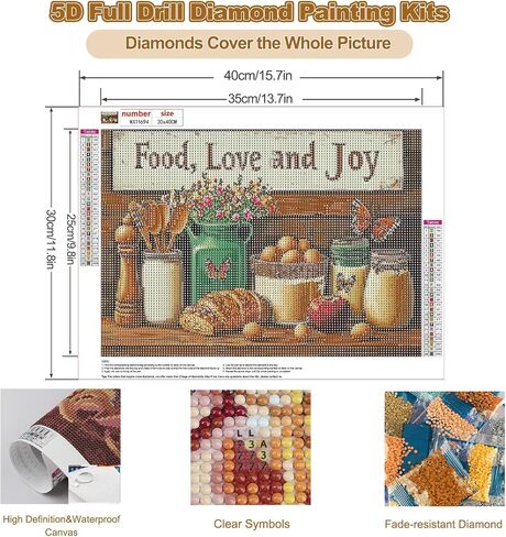Ceovr Chicken Coop Diamond Art Kits للبالغين ، مزرعة Diamond Painting Dots DIY GEM ART ، CHALE CARFS KITS DICER FOR Home Office 12x16in in Kuwait
