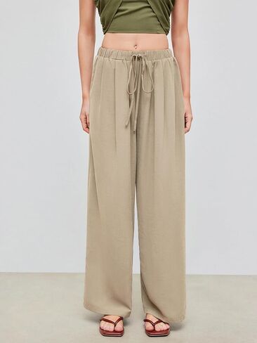 CIDER Elastic Waist Wide Leg Trousers in Saudi Arabia