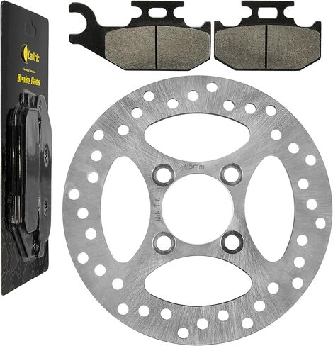 Caltric Rear Brake Disc Rotor with Pads Compatible with Yamaha Raptor 700 Yfm700R 2007-2008 in Saudi Arabia