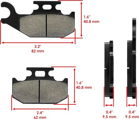 Caltric Rear Brake Disc Rotor with Pads Compatible with Yamaha Raptor 700 Yfm700R 2007-2008 in Saudi Arabia
