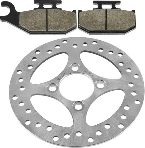 Caltric Rear Brake Disc Rotor with Pads Compatible with Yamaha Raptor 700 Yfm700R 2007-2008 in Saudi Arabia