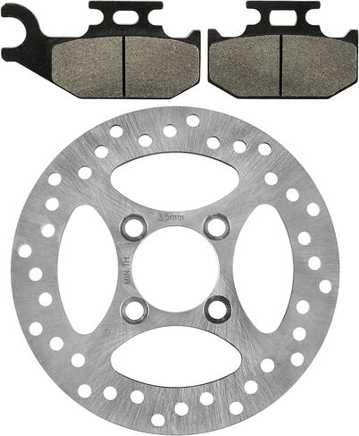 Caltric Rear Brake Disc Rotor with Pads Compatible with Yamaha Raptor 700 Yfm700R 2007-2008 in Saudi Arabia