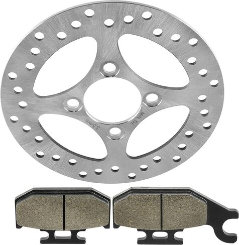 Caltric Rear Brake Disc Rotor with Pads Compatible with Yamaha Raptor 700 Yfm700R 2007-2008 in Saudi Arabia