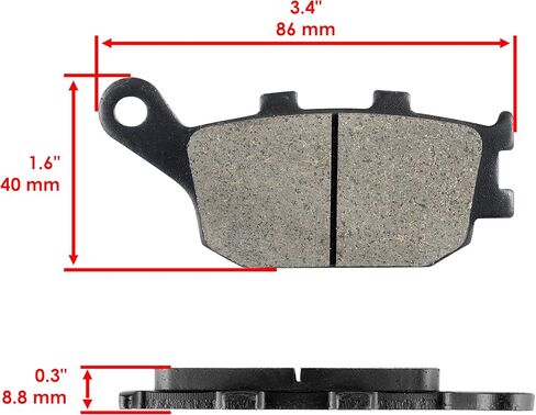 Caltric Rear Brake Pads Compatible with Yamaha FZ6R FZ8 FZ07 FZ09 FZ10 2009-2014 2015 2016 2017 in Saudi Arabia