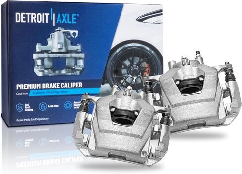 Detroit Axle-2pc الفرجار الأمامي الفرامل لعام 2011-2015 شيفروليه كروز 2012-2017 فرجار فرامل القرص الصوتية مع قوسين 2013 2013 2014 البديل الفرجار البديل التجميع in Kuwait