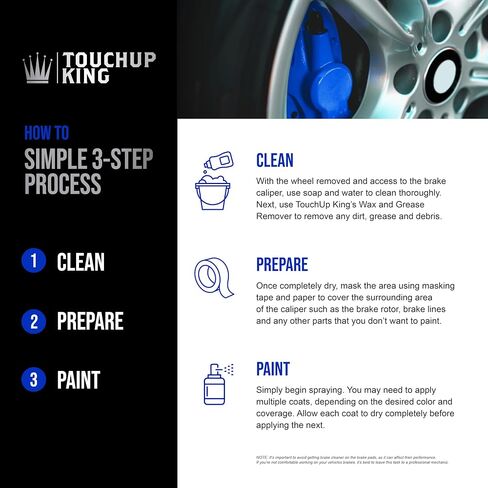 Paints Blue Brake Caliper Paint Omni Cure Catalyst Technology - 2K Aerosol Spray Can Glossy Glamour Finish High Temp Resistance Super Strong Paint in Saudi Arabia