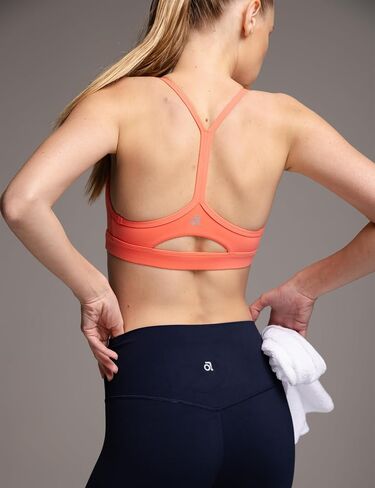 Wenabutter Women’s Y-Back Sports Bra Padded Racerback Yoga Bra Buttery Soft Low Impact Thin Strap Workout Yoga Top in Kuwait
