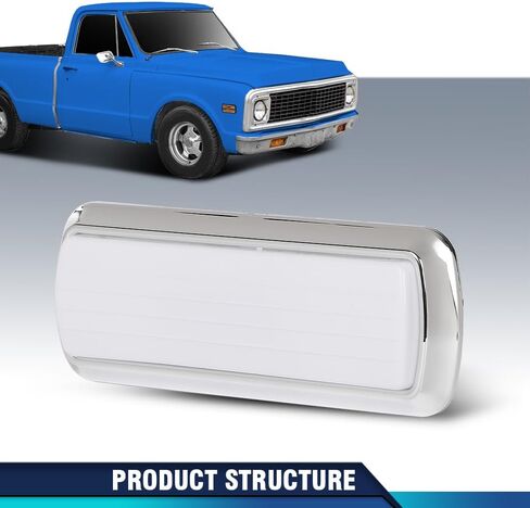 PIT66 قبة مصباح مصباح LED قاعدة كروم متوافقة مع 1960-1972 CHEVY GMC بيك آب شاحنة C/K 10 20 30 in Saudi Arabia