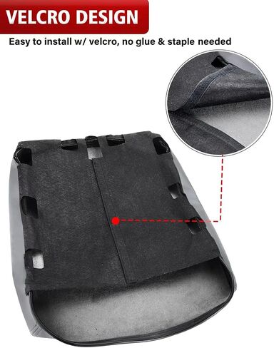KBH Center Console Armrest Cover for Dodge Ram 2002 2003 2004 2005 2006 2007 2008, Jump Seat, Vinyl Leather Trim, Middle Console Protective Cover w/Velcro, Anti-Scratch, Black in Saudi Arabia