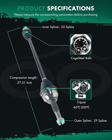 SCITOO CV AXLE SHAFT ASSEMBLY FRONT LISETION NISSAN Sentra 1.8L 2013-2019 391003RC0A NCV53024 in Saudi Arabia