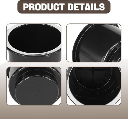 2 PCS Car Cuc Holder ، حاملي أكواب القوارب ذات السعة الكبيرة من البلاستيك ، وملحقات استبدال حامل كأس Universal ، مناسبة لقاعدة Cup 3.74 "إلى 4.1" (أسود) in Saudi Arabia