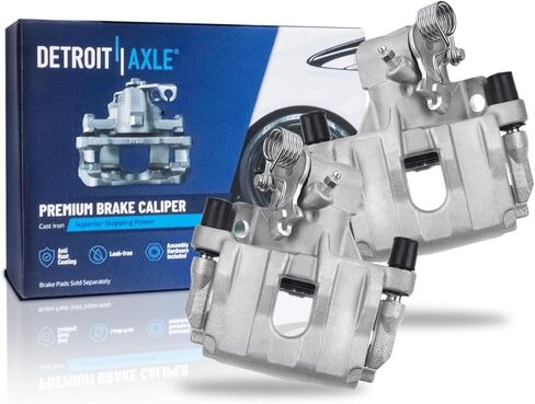 Detroit Axle - 2.0L الفرجار الفرامل الخلفية لعام 2010-2013 Mazda 3 ، 3 Sport ، 2 الفرجار الفرامل مع Brackets 2011 2012 استبدال in Kuwait