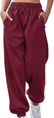 Sweatpants Women Baggy Joggers Casual Lounge Pants Lightweight Drawstring High Waisted Workout Athletic Pants in Kuwait