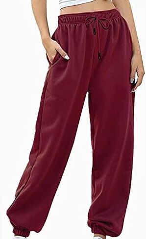 Sweatpants Women Baggy Joggers Casual Lounge Pants Lightweight Drawstring High Waisted Workout Athletic Pants in Kuwait