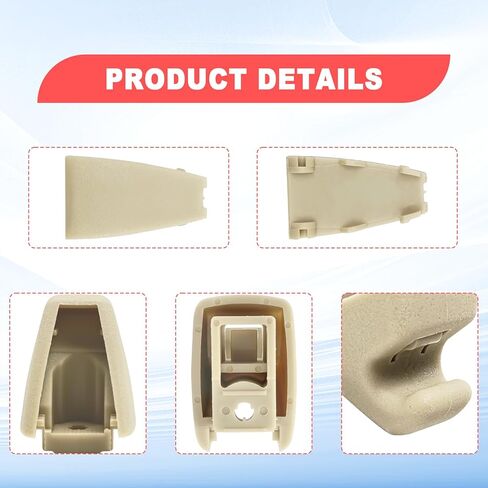 2PCS Interior Sun Visor Hook Clips, Sun Visor Support Clips Compatible with 2007-2013 Chevy Tahoe Silverado 1500, GMC Yukon Sierra 1500 Replacement # 15882854, Sunvisor Retainer Clips, Gray in Kuwait