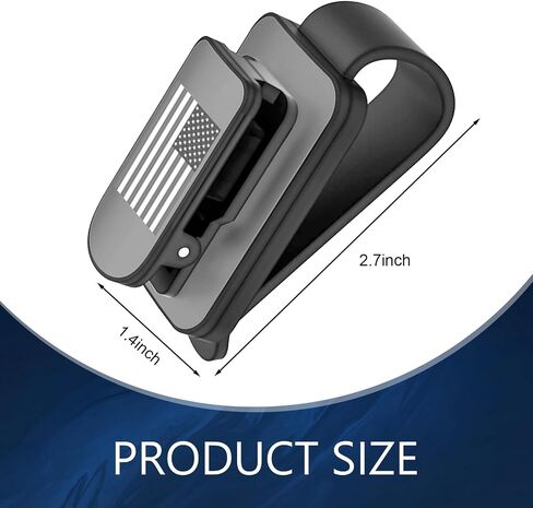 Sunglass Holder for Car Visor, American Flag Visor Sunglasses Holder Clip, Multi-Function Metal Eyeglass Hanger and Ticket Card Clips, Auto Interior Accessories, Universal for Sedan, SUV in Saudi Arabia
